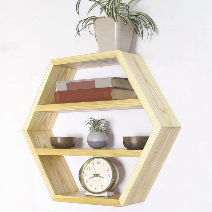 Hanah Home Raf328 Estantería de Madera Natural